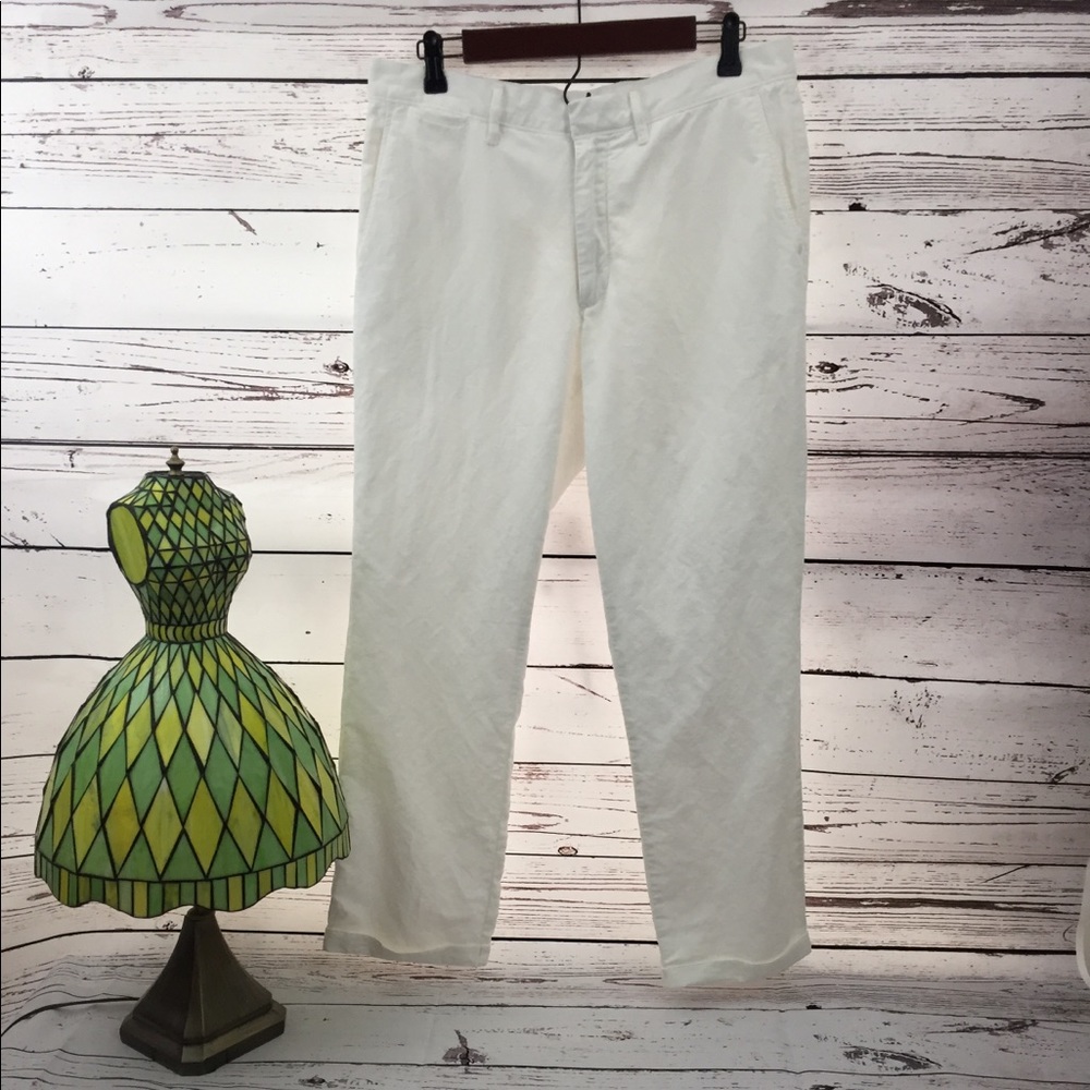 J.CREW Classic Fit Linen Cotton Pants Size 32W30L